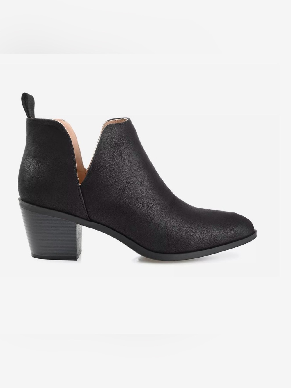 Journée Collection Lola Black Cutout Ankle Booties, Size 11, NEW